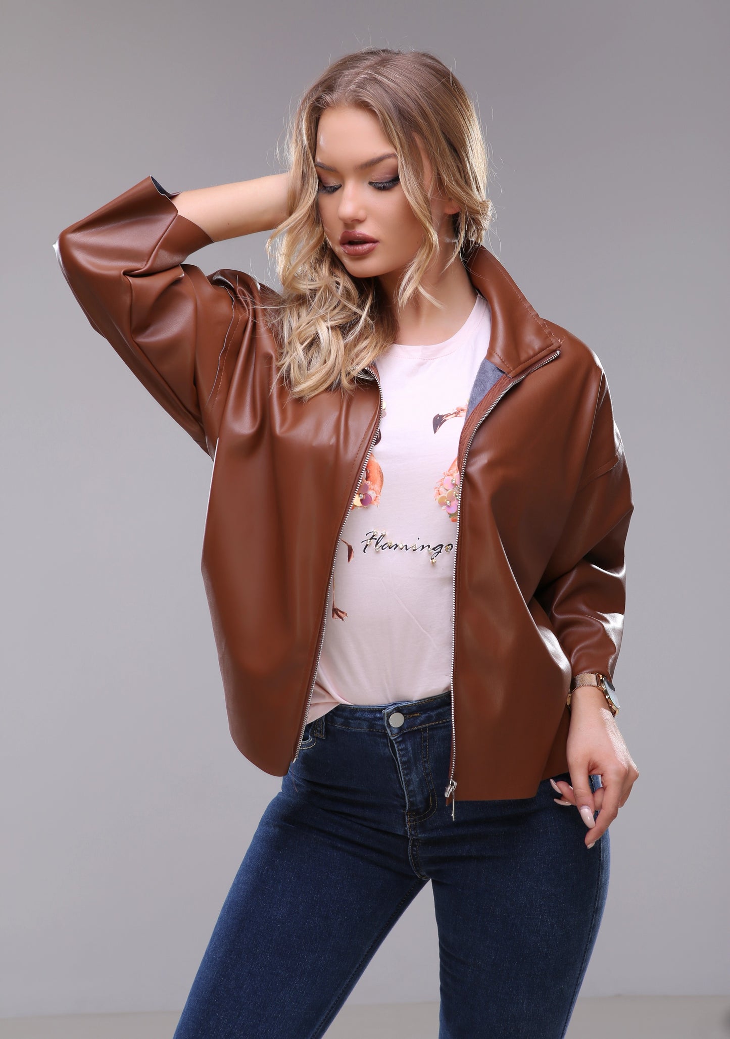 Jackson Brown - Brown leather jacket